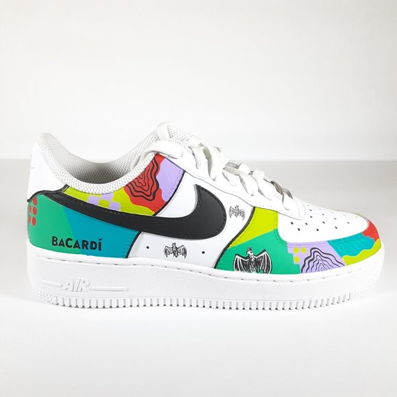LOLLAPALOOZA X BACARDI WOMEN'S NIKE AIR FORCE 1 Shoes Size 8 PISOS BY TATZ BNIB - Picture 16 of 16